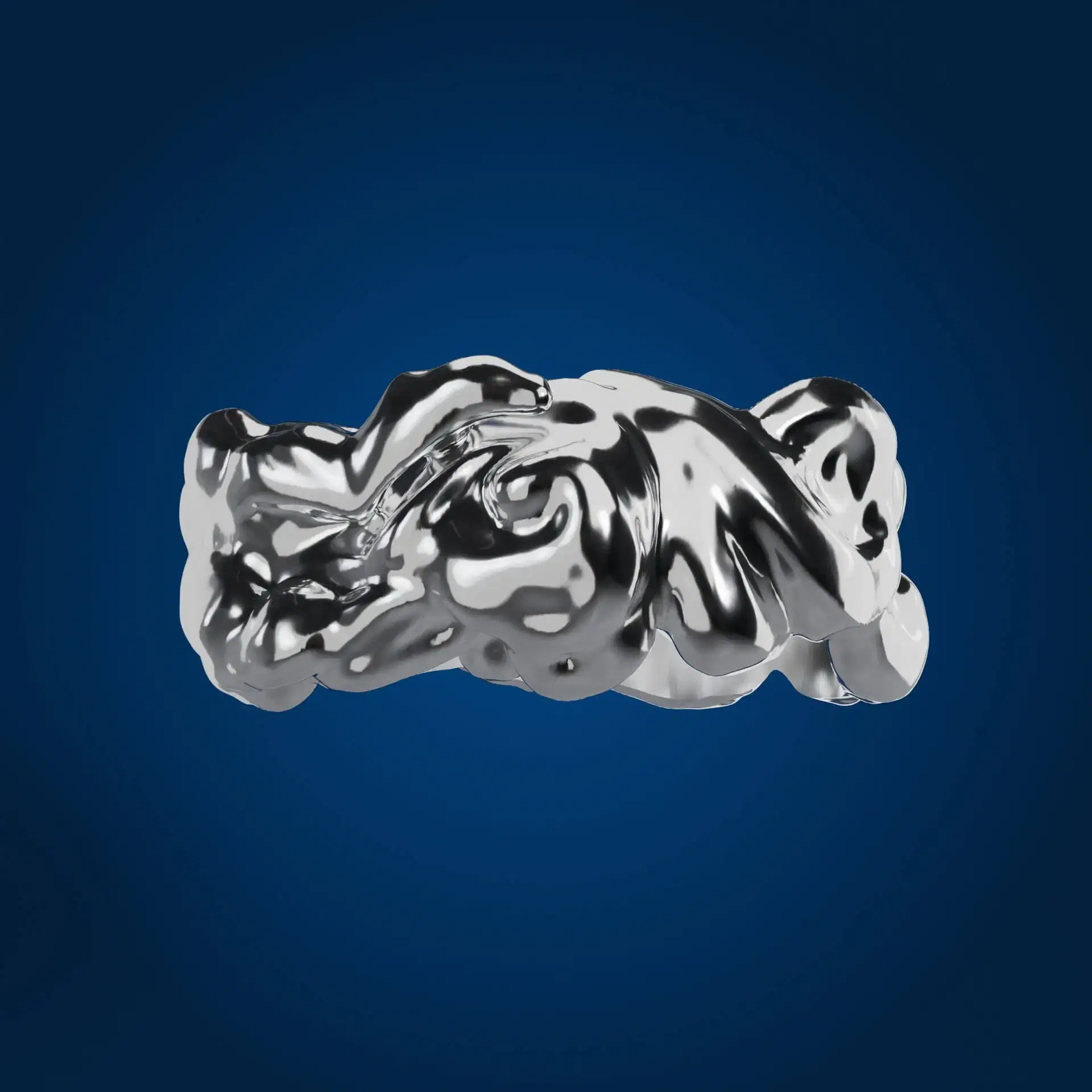 Núvol - Rings artesanal de plata - Vista principal