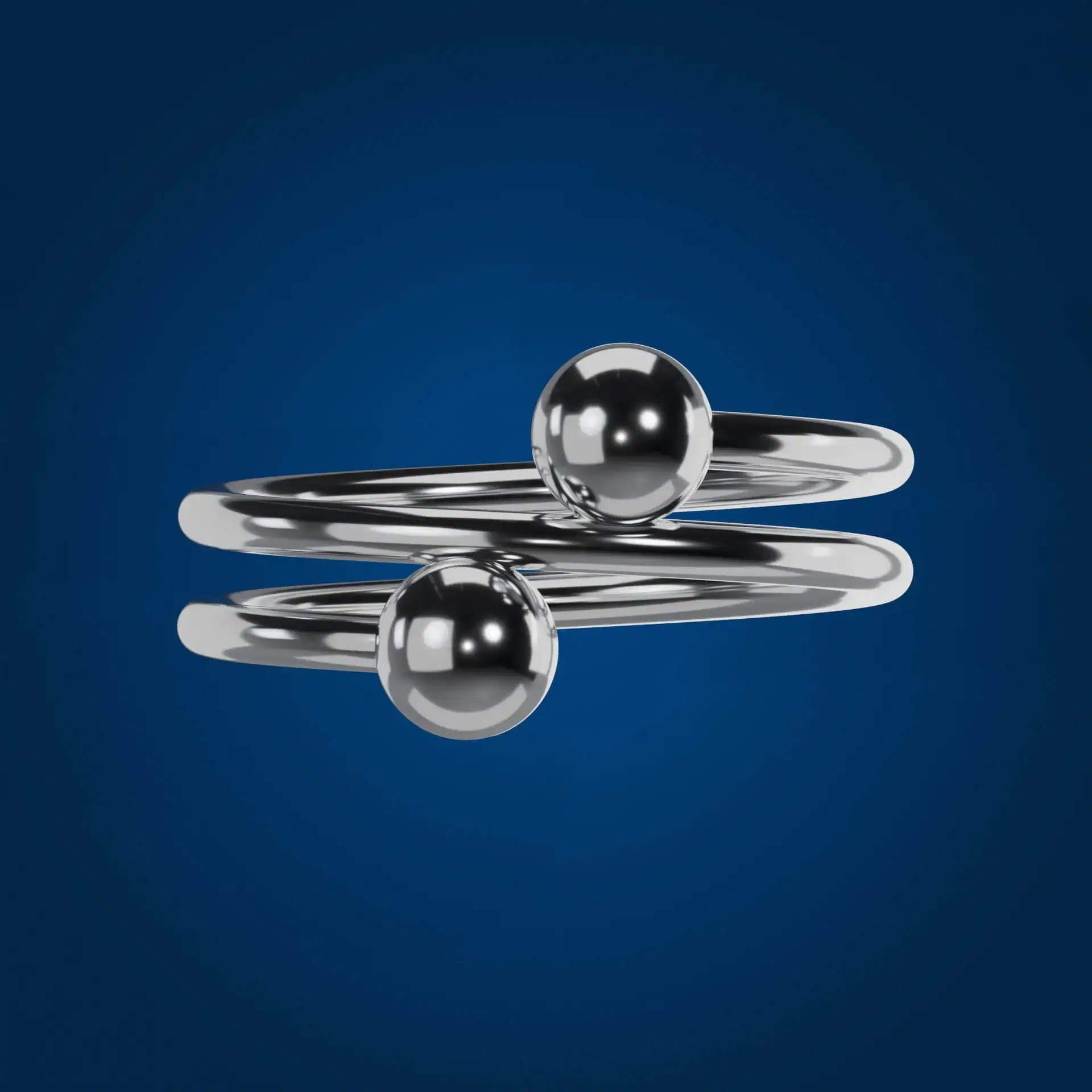 Espiral - Rings artesanal de plata - Vista principal